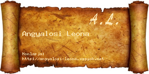 Angyalosi Leona névjegykártya